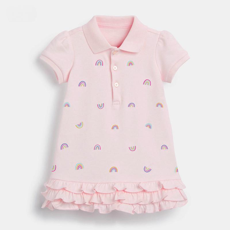 Little Maven Children's Dress Short-sleeved Children's Skirt Summer Pure Cotton Girls Princess Dress